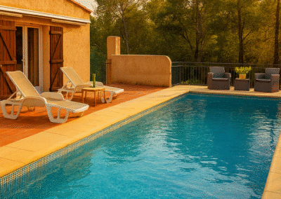 villa du peyron - garden view towards house