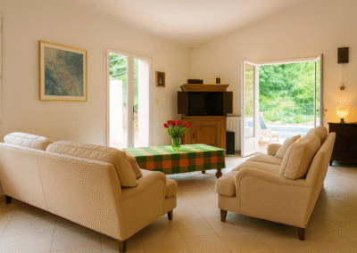 villa du peyron - woonkamer