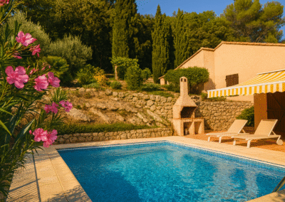 villa du peyron - zwembad en zwembad-teras